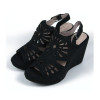 Liseron black wedge sandals — Chattawak