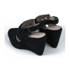 Sandalias de cuña Liseron negras — Chattawak