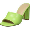 Mules à talon Pattie vert lime — The Drop
