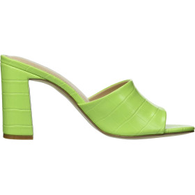 Mules à talon Pattie vert lime — The Drop