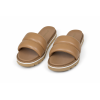 Issi mocha padded slide sandals — The Drop