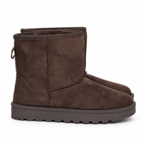 Botines de tobillo forrados de mujer en marrón 39 o negro 41