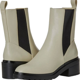 Stiefeletten Frau Ecru mit Plateau - Look Lifestyle Premium