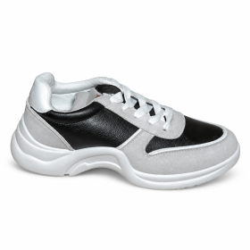 Baskets femme Chattawak blanc et noir