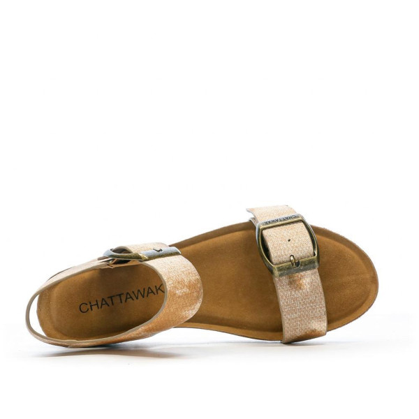 Marielle Keilsandalen in Hellbeige - Chattawak