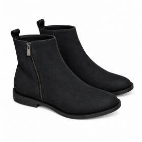 Damen-Stiefeletten Camilla schwarz Wildleder - schick & bequem
