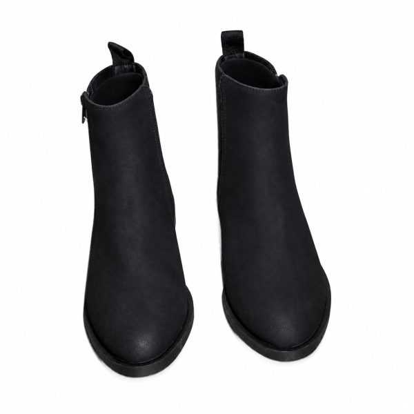 Botines Camilla de ante negro para mujer - elegantes y cómodos