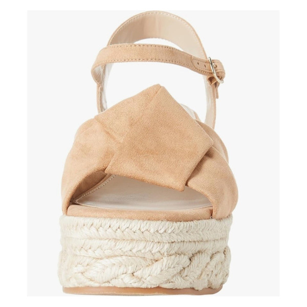 Jeremy tan espadrille wedge sandals — The Drop