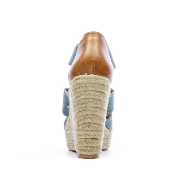 Debby denim wedge sandals — Chattawak