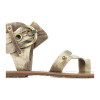 Pensée camel flat sandals — Chattawak