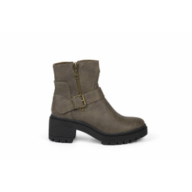 Bottines plissées taupe Chattawak femme 40