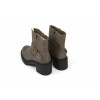 Botines de tobillo plisados taupe con cremallera — Chattawak