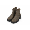 Taupe Pleated Ankle Boots with Zipper — Chattawak
