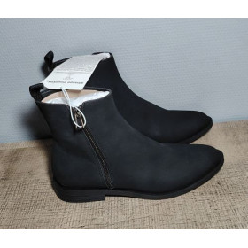 Damen-Stiefeletten Camilla schwarz Wildleder - schick & bequem