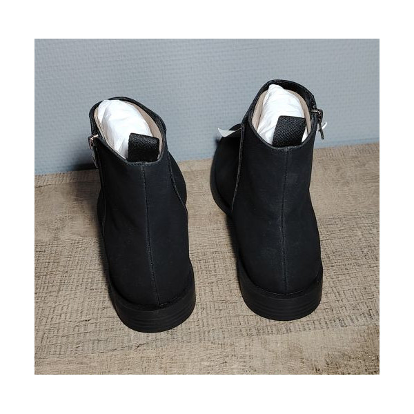 Bottines femme Camilla noir suède – chic & confortables