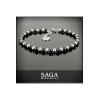 BRACCIALETTO UNISEX CON SFERE D'ACCIAIO ARGENTO NERO