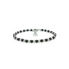 BRACCIALETTO UNISEX CON SFERE D'ACCIAIO ARGENTO NERO
