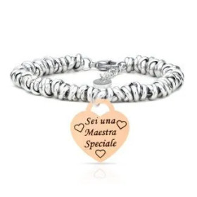 Braccialetto femminile: "Sei un'insegnante speciale" SAGA GIOIELLI in acciaio inox