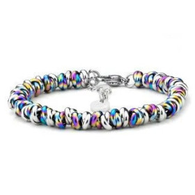 BRACCIALETTO UNISEX MULTICOLORE A NODO in acciaio inox - SAGA GIOIELLI