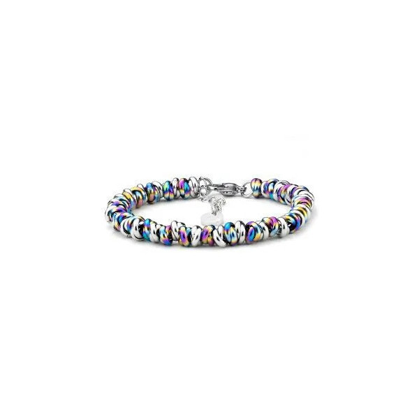 BRACCIALETTO UNISEX MULTICOLORE A NODO in acciaio inox - SAGA GIOIELLI