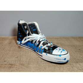 Baskets Street Art – Sneakers Urbaines Bleu ou Noir